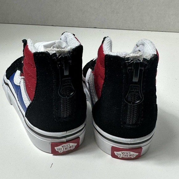 NEW Vans Toddler Sk8-Hi Zip Easy Logo Shoe Black Chili Pepper Size 4.0T - Picture 6 of 7